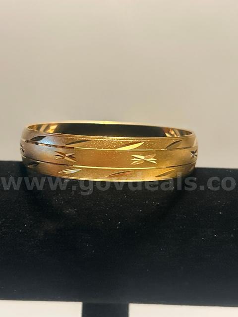 2 1/4 Diameter, Bangle,  24K Real Gold Plated, Free Shipping W/BUY IT NOW!!