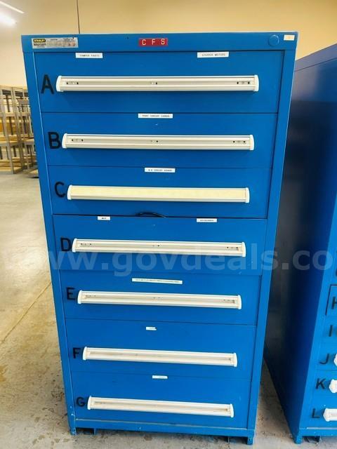 3 Vidmars (One 12 Drawer and Two 7 Drawer)