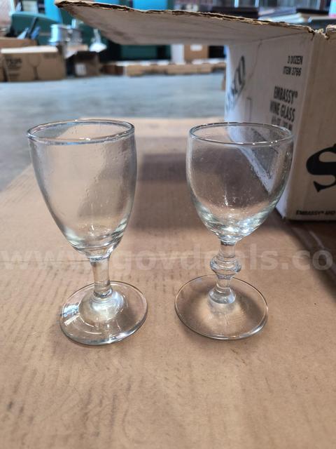 (36) Assorted 3oz Glasses
