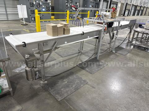 Qty 2 ALIFAB Stainless Steel Modular Belt Conveyor