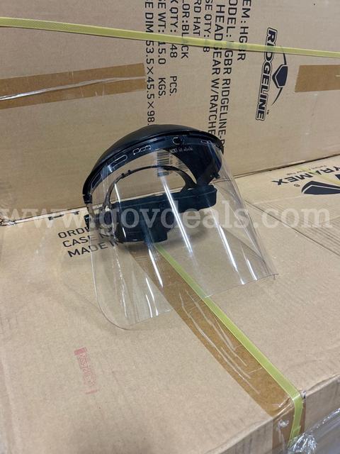 Ratcheting Head Piece with Face Shields: 6 Cases/48 head pieces per case 288 total w/500 face shields