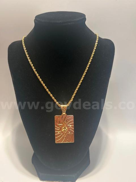 3mm, 24k Gold, 20 Inch, French Rope Chain, W/ Star Of David Pendant Read ⬇️