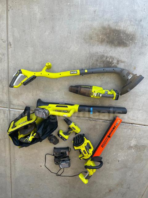 Ryobi Tool Set with chargers and batteries.