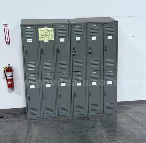 Lot of 13 Metal Employee Lockers