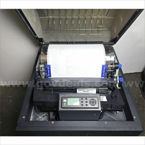 Printronix P8205 Line Matrix Printer + Green Bar Paper Lot