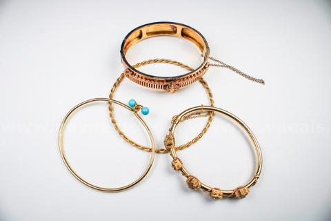 Solid Gold Estate Bracelet Lot