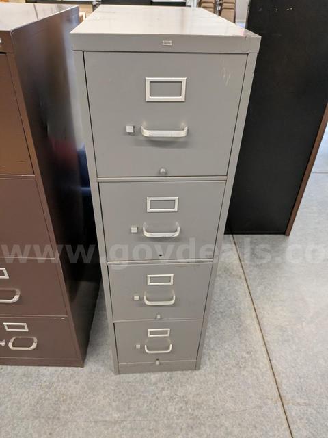 Grey 4 drawer filing cabinet