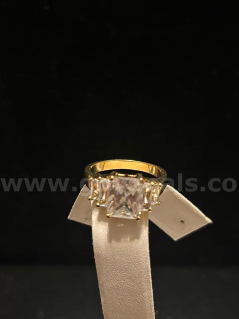 Size 9, Ladies’, Trilogy Ring,  24K Real Gold Plated