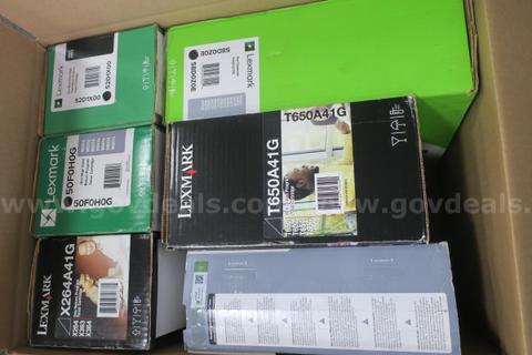LOT OF (6) ASSORTED LEXMARK TONER CARTRIDGES- NEW IN BOX!