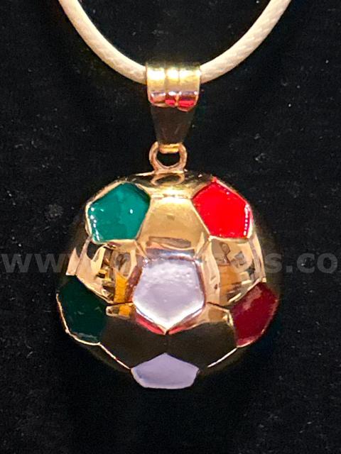 New, Mexico, Soccer Ball Pendant W/ Rope Cord
