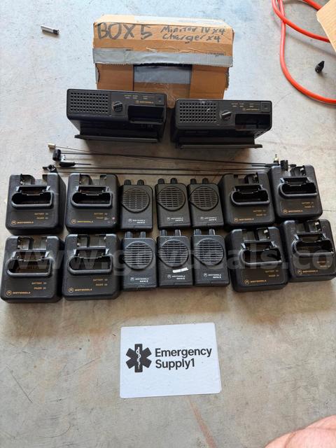 Massive MOTOROLA MINITOR pager lot Chargers, antennas vehicle charger shipping available
