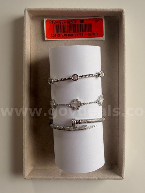WILL SHIP Lot of 3 silver bracelets