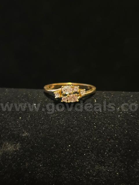 Size 10, Ladies, CZ, Birthstone, Diamond Ring. 24k Real Gold Filled
