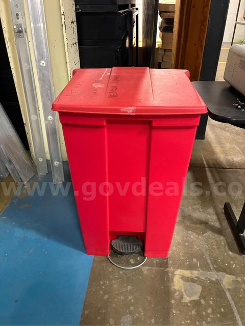 Red Trash Can