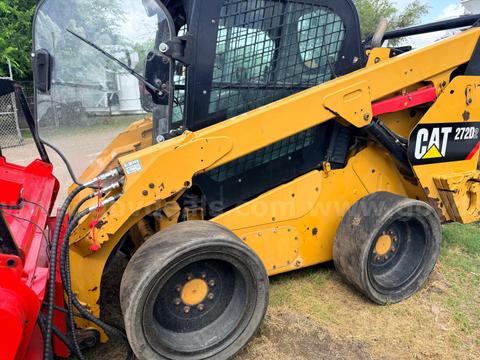 2016 Caterpillar 272D2 Skid Steer Loader w/ 2025 72" GIYI GY-72PRO Forestry Drum Mulcher