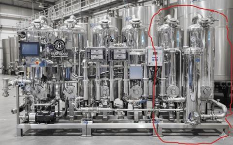 Custom 304 Stainless Steel Dual Vessel Treatment & Filtration Skid β 20" x 6' Tanks + Polishing Vessel