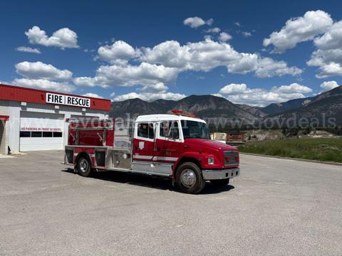 1999 Freightliner FL80 Pumper Fire Truck - 7.2L L6 Caterpillar 3126 Diesel Engi