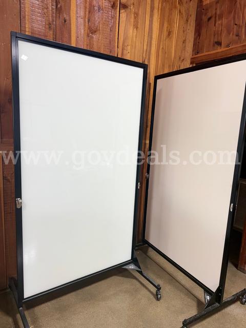 SCREENFLEX Room Portable Divider: White Board Panels 6 Ft H 3Ft W