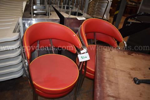 CHAIRS, RED  (Set of 4)