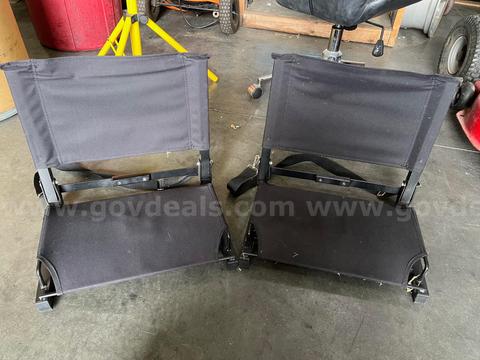 Lot of (2) Black Stadium Chairs