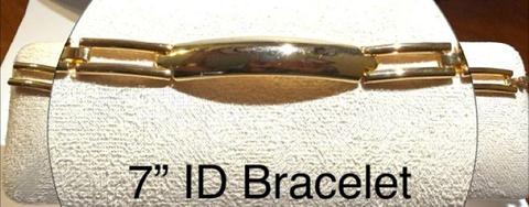 Gorgeous, 7 Inch ID Bracelet, 24k Real Gold Plated