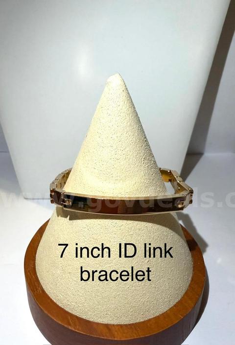 Gorgeous, 7 Inch, ID Bracelet, 24k Real Gold Plated