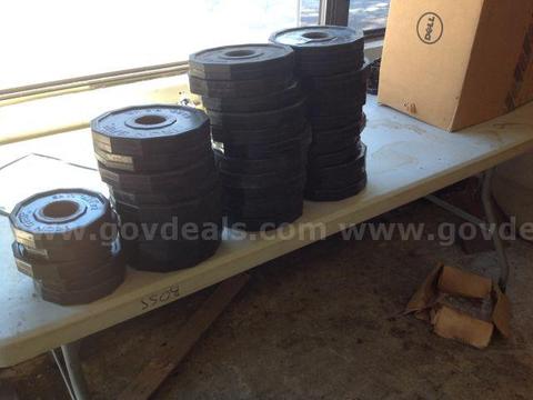 Lot of (38) Iron Grip Weight Plates