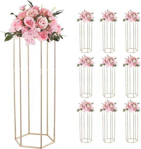 SHIPPING AVAILABLE VEVOR Wedding Flower Stand, 10PCS 31.5-inch Column Flower Stand, Floral Stands with Acrylic(A2-4)