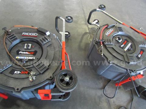 (2) Rigid Flexshaft K9-306 Drain Snakes Working Sold as is