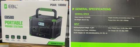 EBL Portable Power Station - NEW