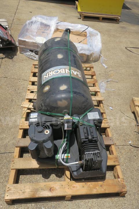 LOT OF (1) SANBURN CAST IRON SERIES 155 PSI AIR COMPRESSOR- UNTESTED!