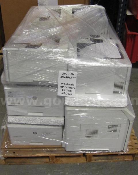 Wholesale Lot of 13 Mixed Model Tested HP LaserJet Printers