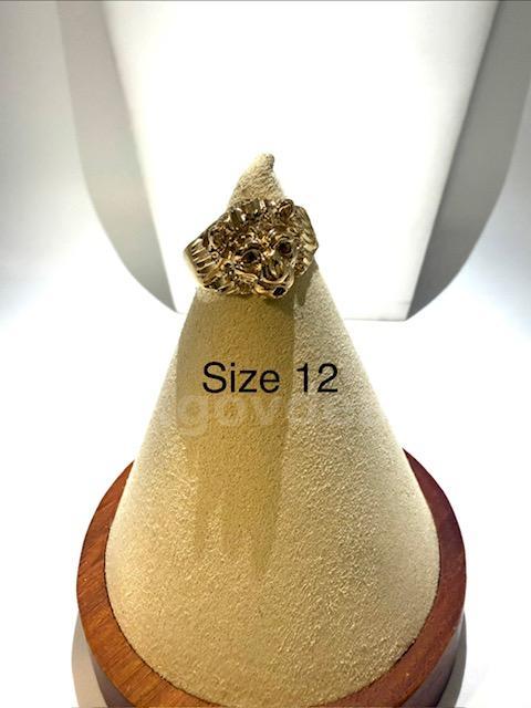 Beautiful, Men's, 24k Real Gold Plated, Size 12, Cougar Ring