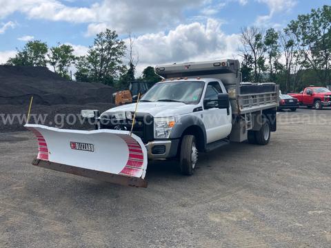 2011 Ford F-550 4x4 Dump Truck w/ 11' Dump Body & 9'  Plow - 26k Miles