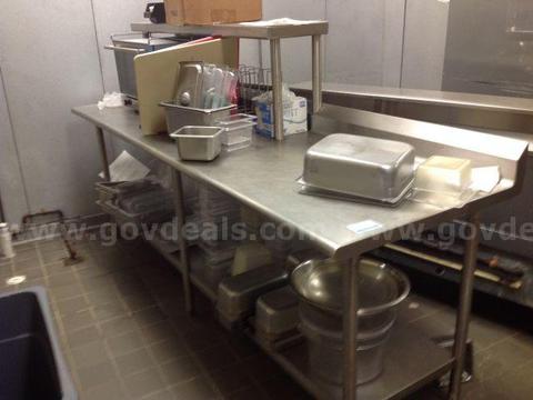 8ft Stainless Steel Food prep table