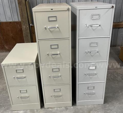 Lot of 3 File Cabinets