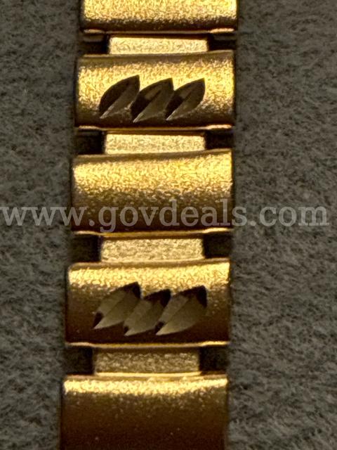 8” Men’s Diamond-cut Brick Link Bracelet 24K Real Gold Filled.