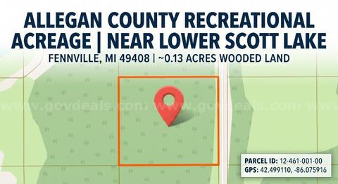 ALLEGAN COUNTY RECREATIONAL ACREAGE | NEAR LOWER SCOTT LAKE