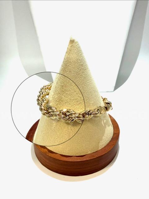 Gorgeous, 7MM, 7 " Diamond Cut Rope Chain Bracelet, 24k Real Gold Filled