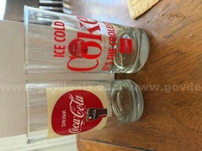 2 Vintage Coke Glasses