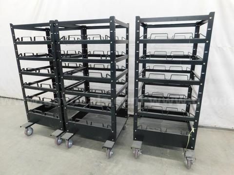 3 Stanchion Mobile Racks - C2