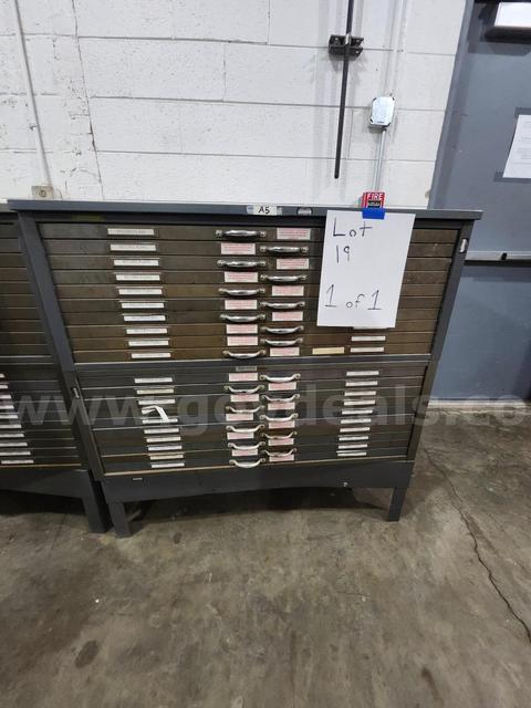 Lot of 1 - Blueprint File Cabinet 43"x43 1/2"x 33 1/2"