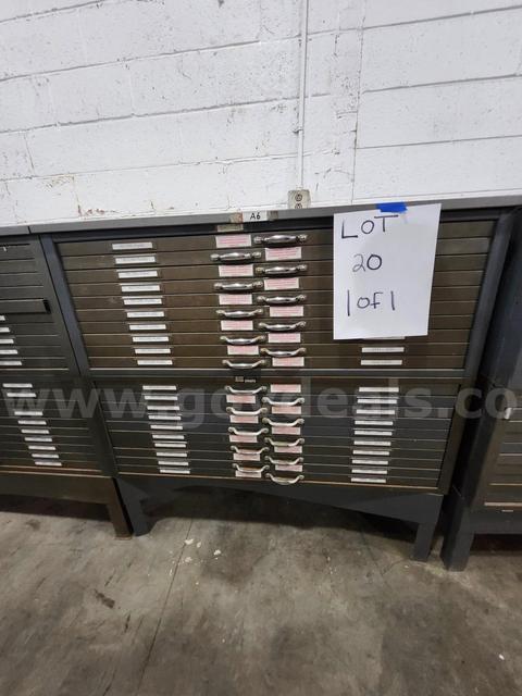 Lot of 1 -  Blueprint Filing Cabinet - 43"x43 1/2"x 33 1/2"