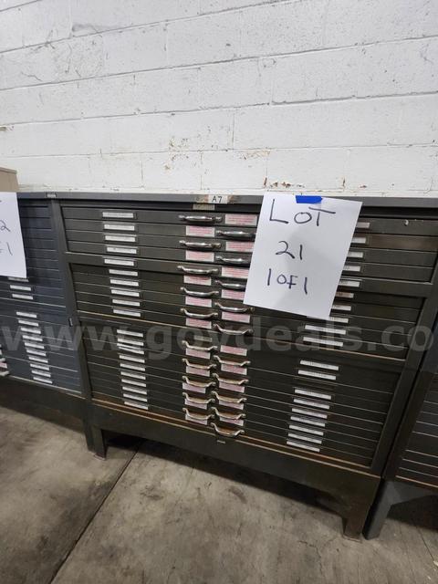 Lot of 1 - Blueprint Filing Cabinet - 43"x43 1/2"x 33 1/2"