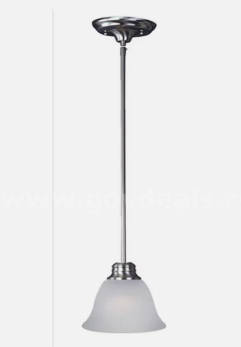 Brand New - Dolan Lighting - 649-09 - Satin Nickel Mini Pendant With Alabaster Glass