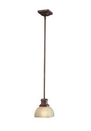 Brand New - Dolan Lighting - 2371-90 Sienna Mini Pendant With Carmelized Glass