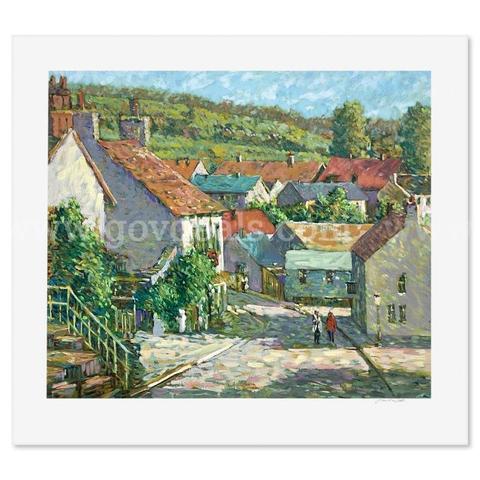 Christian Title (1932-2020), "Quiet Village" Limited Edition Fine Art