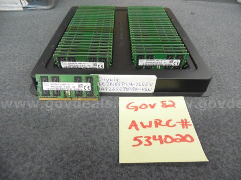 LAPTOP MEMORY:    (61) 16 GB 2RX8 PC4 2666V