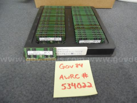 LAPTOP MEMORY:    (70) 16 GB 2RX8 PC4 2666V