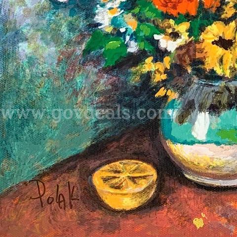 Dimitri Polak (1922-2008), "Red Flowers" Limited Edition Fine Art
